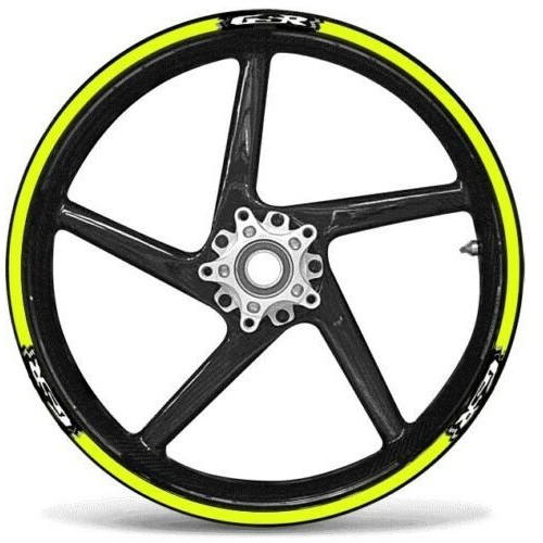ADHESIVE STRIP KIT kompatibel zu 17 RÄDERFELGEN SUZUKI GSR - YELLOW FLUO
