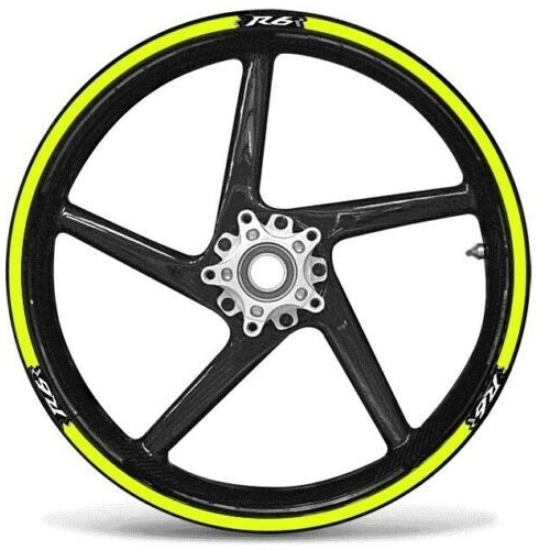 ADHESIVE STRIP KIT kompatibel für 17 RIMS MOTO YAMAHA YZF-R6 YELLOW FLUO