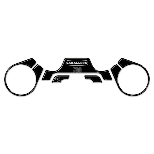 Adhesive 3D Steering Plate Protection motorbike compatible with Fantic Caballero 700 2