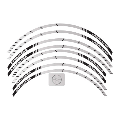Adhesive stripes for motorbike wheel rims compatible with Fantic Caballero 700 2