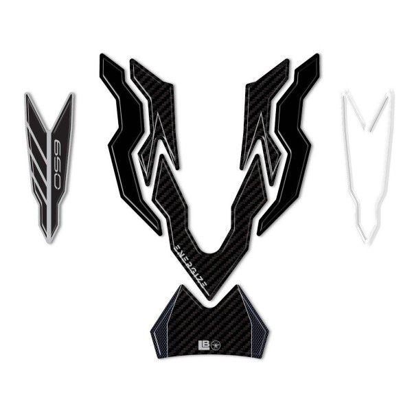 3D Tank Guard Stickers compatible with Kawasaki Z650 2023-2025