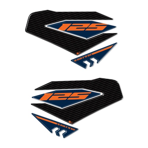 3D Stickers Tank side protectors compatible with KTM 125 Duke 2024-2025 2
