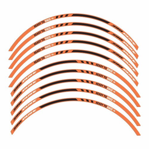 Motorbike wheel sticker strips compatible with KTM Duke 390 2