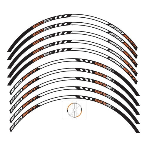 Motorbike wheel sticker strips compatible with KTM 890 SMT 2025 2
