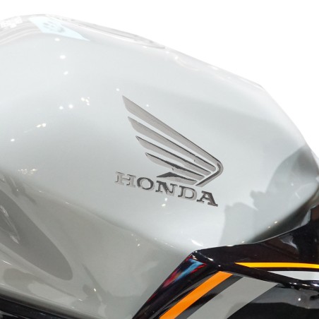 3D pegatinas par de insignias de la motocicleta Honda logotipo alas cromadas compatible con Honda