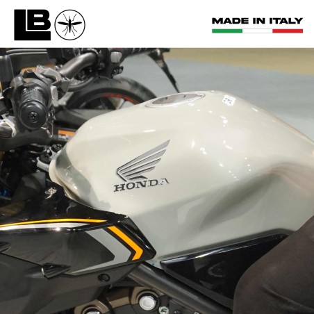 3D pegatinas par de insignias de la motocicleta Honda logotipo alas cromadas compatible con Honda