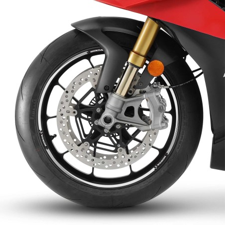 Bandes adhésives 17" Autocollants pour roues de motos Honda Licence officielle - Blanc