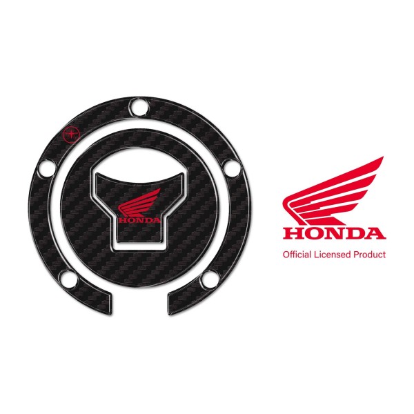 Honda sticker 5-hole motorbike tank cap protection - Red Honda logo