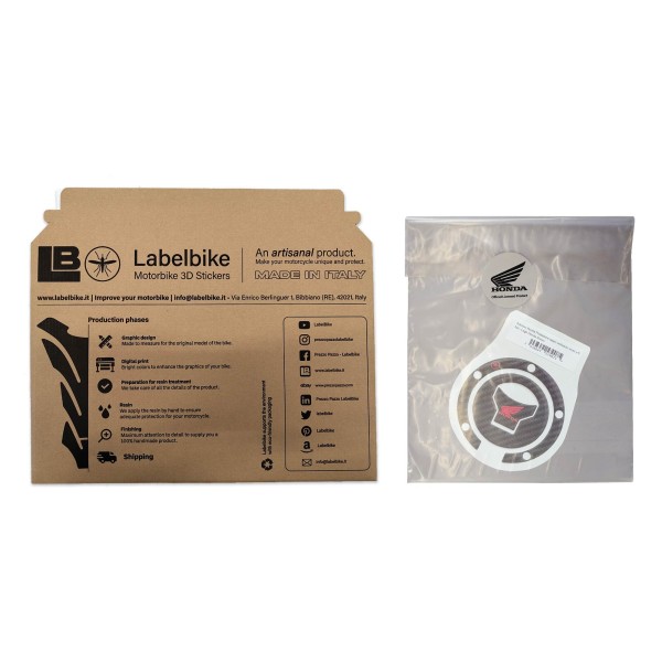 Autocollant Honda Protection de bouchon de réservoir de moto à 5 trous - Logo Honda rouge