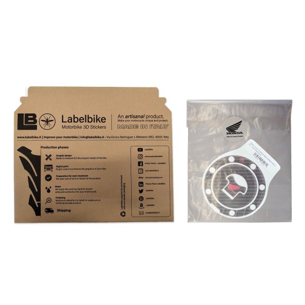 Honda Aufkleber 7-Loch Motorrad Tankdeckelschutz - Rotes Honda Logo