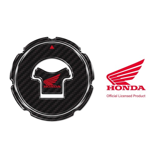 Autocollant Honda Protection de bouchon de réservoir de moto sans trous - Logo Honda rouge 2