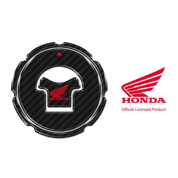 Autocollant Honda Protection de bouchon de réservoir de moto sans trous - Logo Honda rouge