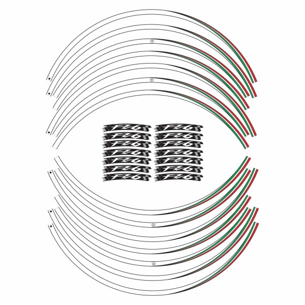 Adhesive Stickers for 17" Wheel Rims Motorcycle compatible with Yamaha FZ6