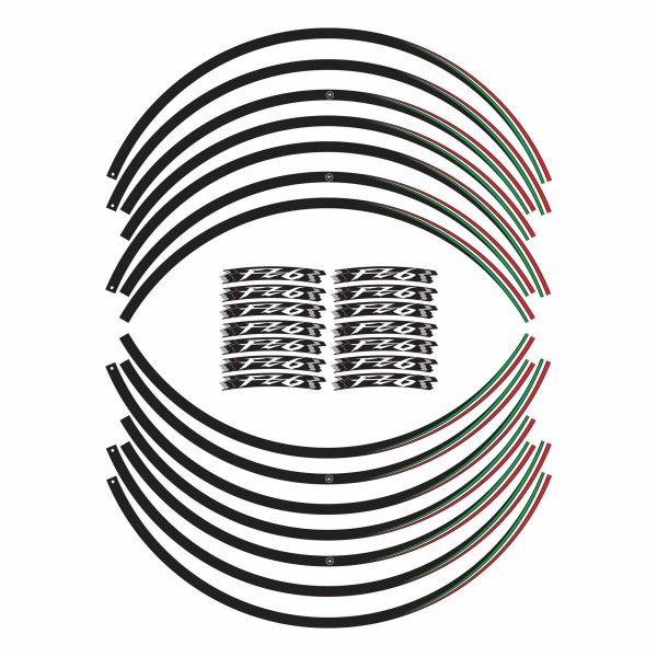 Selbstklebende Aufkleber für 17" Felgen Motorrad kompatibel mit Yamaha FZ6