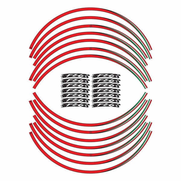 Selbstklebende Aufkleber für 17" Felgen Motorrad kompatibel mit Yamaha FZ6