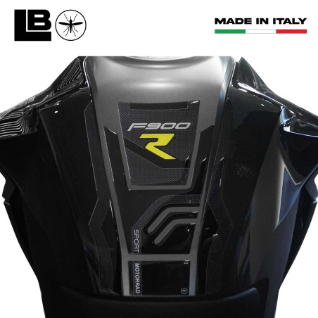 Kit de 3 adhesivos 3D protectores de depósito de moto compatibles con BMW F900R Amarillo