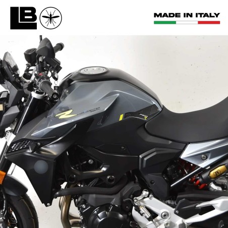 Kit of 3 3D protectors motorbike tank stickers compatible with BMW F900R Yellow