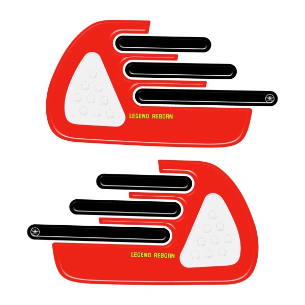 Stickers 3D Motorcycle Tank Side Protectors compatible with Yamaha XSR900 Red