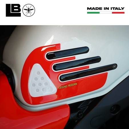 Stickers 3D Motorcycle Tank Side Protectors compatible with Yamaha XSR900 Red