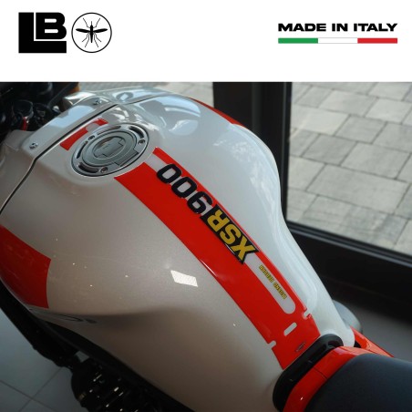 Sticker 3D Protège réservoir moto compatible avec Yamaha XSR 900 2022-25 Legend Red
