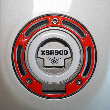 Sticker 3D Tank cap protection motorbike compatible with Yamaha XSR900 red