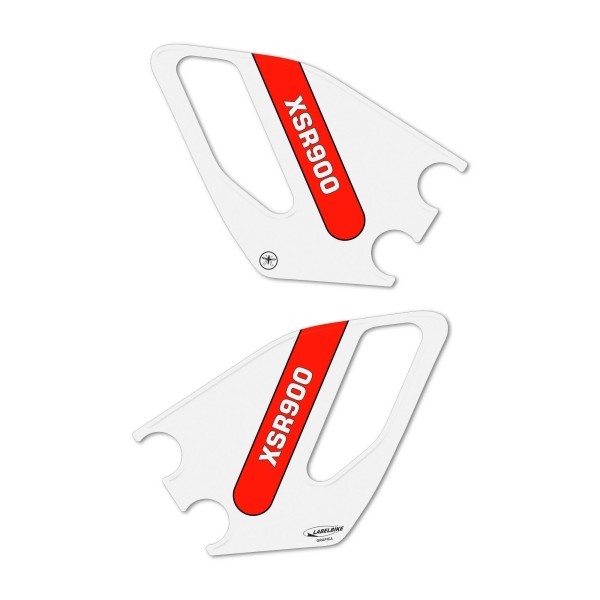 Stickers 3D Protecteurs de talons moto compatibles avec Yamaha XSR 900 2022 rouge