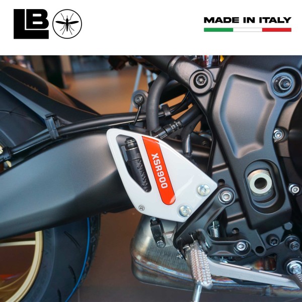 Αυτοκόλλητα 3D προστατευτικά φτέρνας μοτοσικλέτας συμβατά με Yamaha XSR 900 2022 κόκκινο