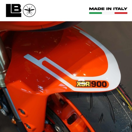 3D Motorrad Kotflügel Schutzaufkleber kompatibel mit Yamaha XSR900 Legend Rot