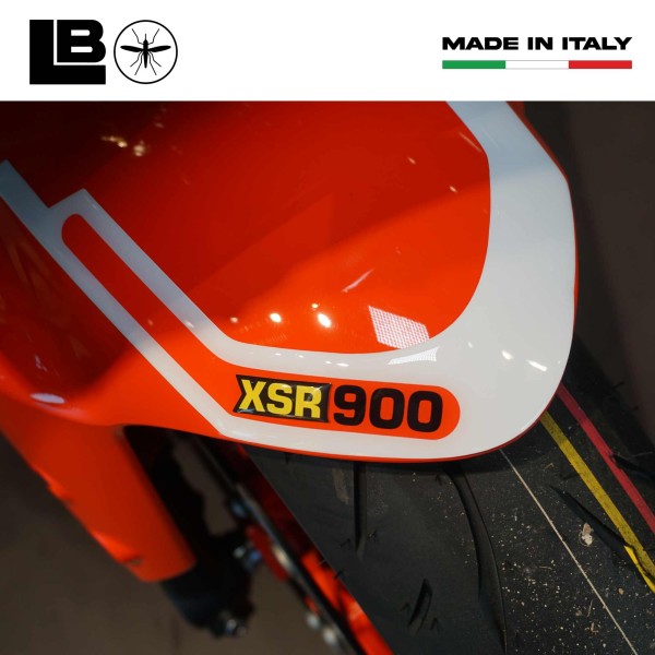 Pegatina de protección 3D para guardabarros de moto compatible con Yamaha XSR900 Legend Rojo