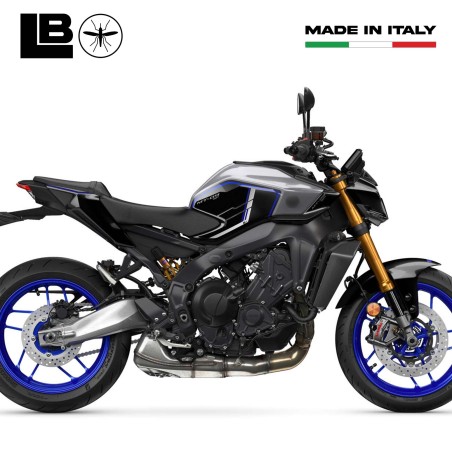 Aufkleber 3D Motorrad Seitenprotektoren kompatibel mit Yamaha MT-09 2024-2025