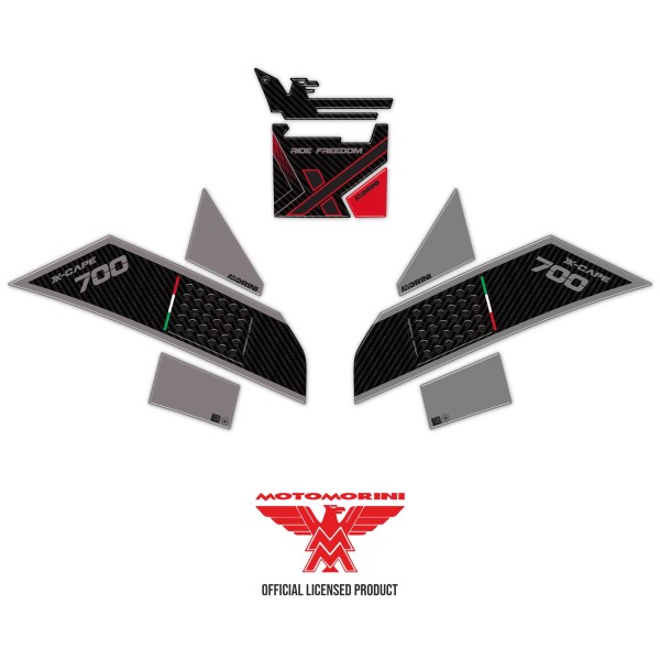 Tank Protektoren 3D Aufkleber Kit kompatibel mit Moto Morini X-Cape 700 2025