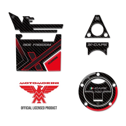 Tank key cap sticker kit compatible with Moto Morini X-Cape 700 2025 2
