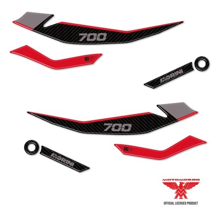 3D Aufkleber Handschützer kompatibel mit Moto Morini X-Cape 700 2025