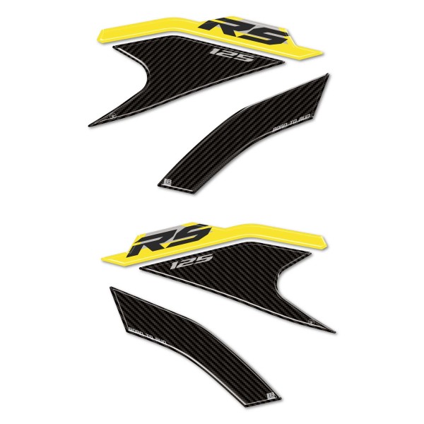 Pegatinas 3D Protectores laterales de depósito compatibles con Aprilia RS 125 2021-25