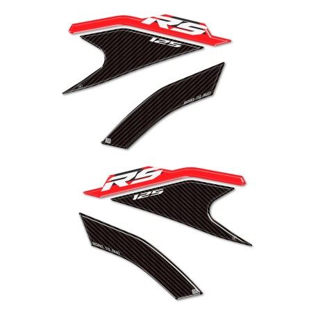 Pegatinas 3D Protectores laterales de depósito compatibles con Aprilia RS 125 2021-25