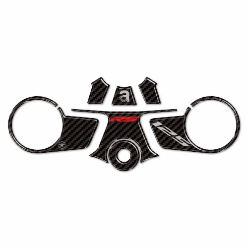 Placa de dirección adhesiva 3D Protección moto compatible con Aprilia RS 125 2021-25 2