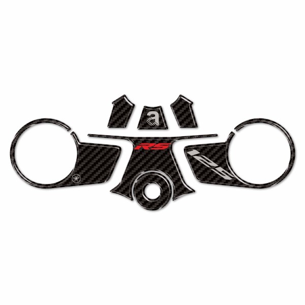 Plaque de direction 3D adhésive Protection moto compatible avec Aprilia RS 125 2021-25