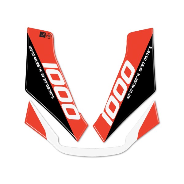 Pegatina de protección delantera compatible con Moto Guzzi Stelvio Duecento Tributo