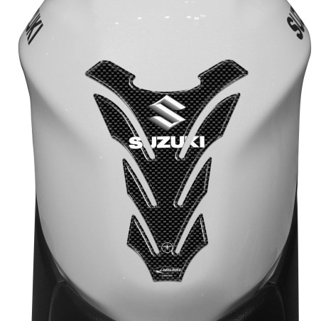 PARASERBATOIO ADESIVI In RESINA 3D CARBONIO PROTEZIONE SERBATOIO per MOTO SUZUKI