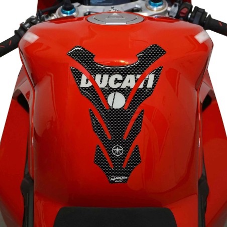 PARASERBATOIO ADESIVI in Resina 3D Protezione SERBATOIO per MOTO DUCATI CARBONIO