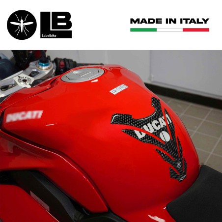 PARASERBATOIO ADESIVI in Resina 3D Protezione SERBATOIO per MOTO DUCATI CARBONIO