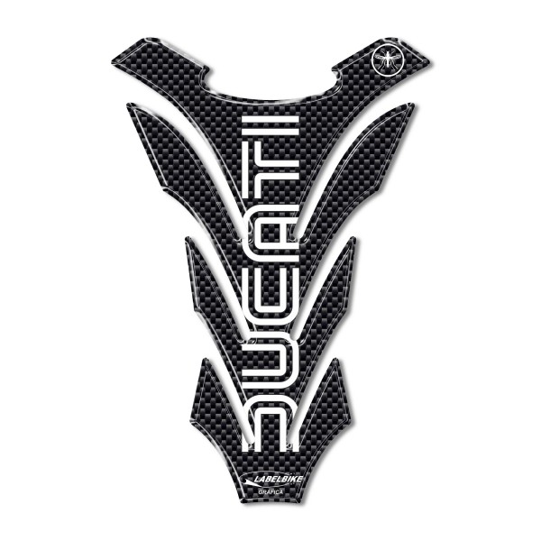 ADHESIVE 3D CARBON TANK PARASTER Compatible MOTO DUCATI OLD Style