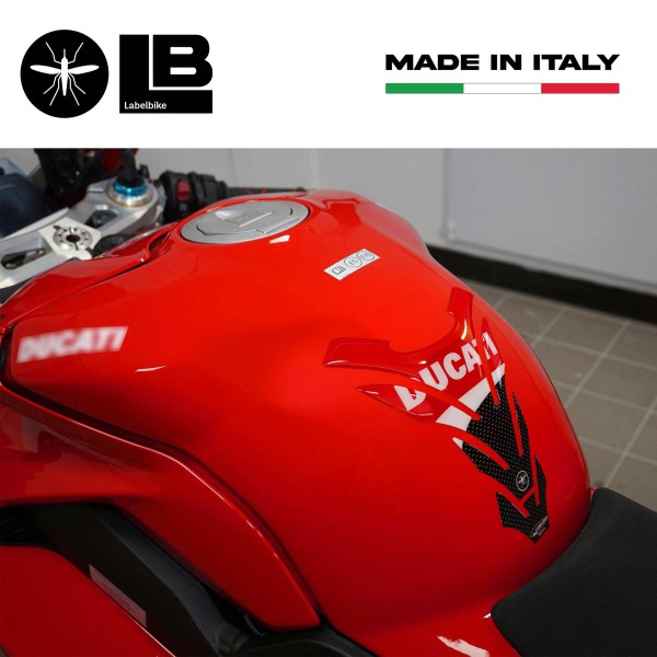 PARASTERS DE RÉSERVOIR EN CARBONE- RESINE ROUGE pour DUCATI -CORSE MOTORCYCLE