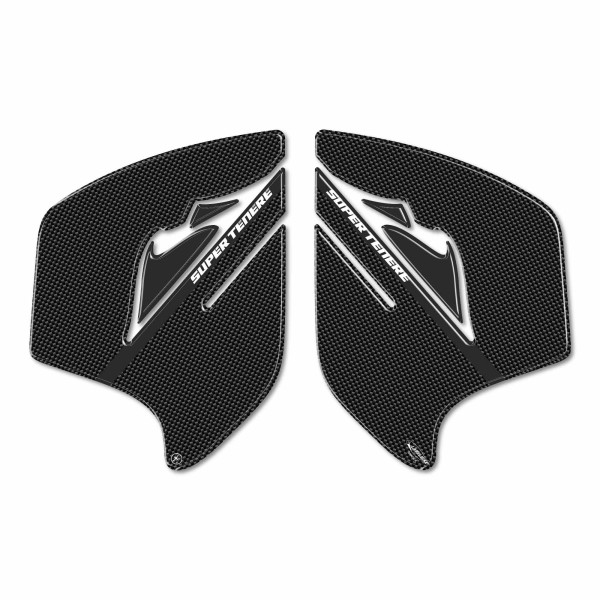 2 3D TANK SIDE PROTECTIONS compatible x MOTO YAMAHA SUPER TENERE carbon