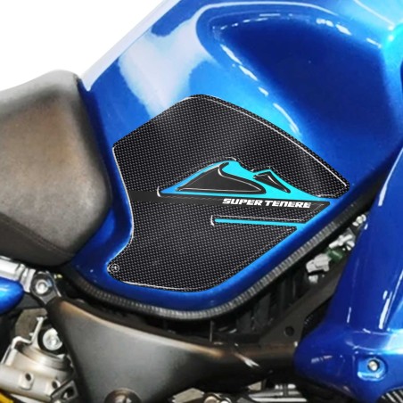 2 3D TANK SIDE PROTECTIONS compatible x MOTO YAMAHA SUPER TENERE carbon