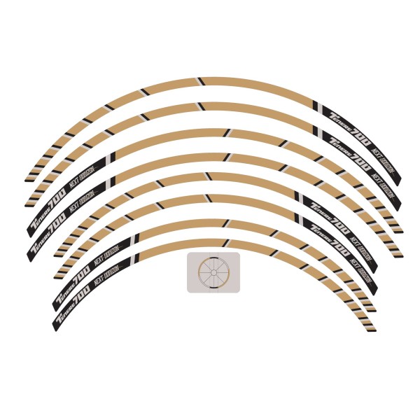 Motorbike rim sticker strips compatible with Yamaha Tenere 700 2025