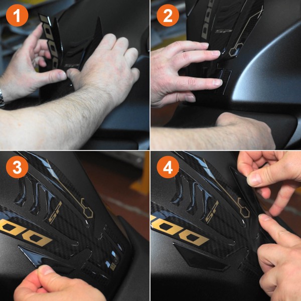 Adesivo gel 3D Protezione Paraserbatoio compatibile con Honda Hornet 1000 2025