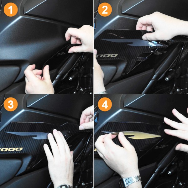 Adesivi 3D Protezioni Laterali Serbatoio compatibili con Honda Hornet 1000 2025