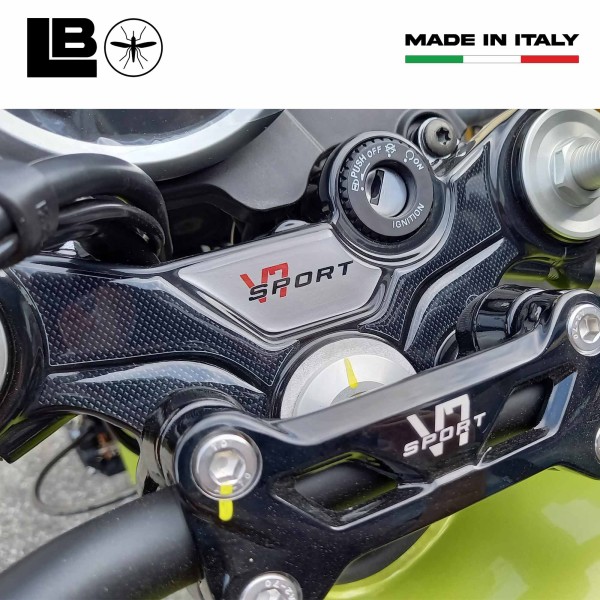 Placa de horquilla de dirección 3D adhesiva compatible con Moto Guzzi V7 Sport 2025