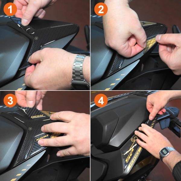 Stickers 3D Rear Tail Protectors compatible with Honda Hornet 1000 2025